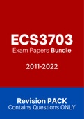 ECS3703 - Exam Questions PACK (2011-2022)