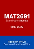MAT2691 - Exam Questions PACK (2013-2022)