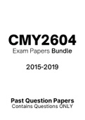 CMY2604 - Exam Questions Papers (2015-2019)