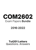COM2602 - Exam Questions PACK (2016-2022)