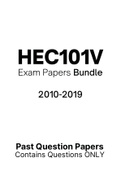 HEC101V - Exam Questions PACK (2010-2019)