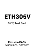 ETH305V - MCQ Test Bank (2022)