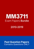 MNM3711 - Exam Questions PACK (2013-2019)