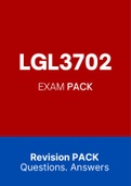 LGL3702 (NOtes, ExamPACK, QuestionPACK, Tut201 Letters)