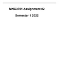 MNG3701 ASSIGNMENT 2 SEMESTER 1 2022