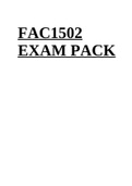 FAC1502 - Financial Accounting Principles, Concepts And Procedures EXAM PACK.