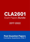 CLA2601 - Exam Revision Questions (2017-2022)