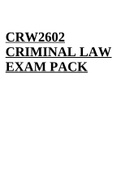 CRW2602 - Criminal Law: Specific Crimes EXAM PACK.
