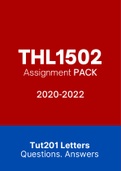 THL1502 - Tutorial Letters 201 (Merged) (2020-2022) (Questions&Answers)
