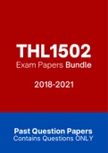 THL1502 - Exam Questions PACK (2018-2021)