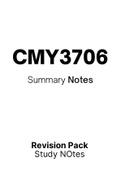 CMY3706 - Summarised NOtes