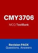 CMY3706 (Notes, ExamPACK, QuestionPACK, MCQ TestBank)