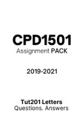 CPD1501 - Tutorial Letters 201 (Merged) (2019-2021) (Questions&Answers)