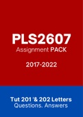 PLS2607 - Assignment feedback (Questions & Answers) (2017-2022) 