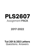 PLS2607 - Assignment feedback (Questions & Answers) (2017-2022) 