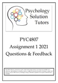 PYC4807 2021 feedback