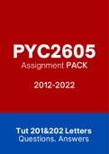 PYC2605 - Combined Tut201 & 202 Letters (2012-2022)