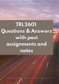 TRL2601 Questions and Answers with past assignments and notes