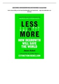 Samenvatting boek: Less is More - How degrowth will save the world (J. Hickel)