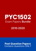 PYC1502 - Exam Questions PACK (2010-2020)