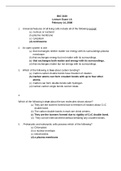 BIO 3100 Test Banks (A compilations of past exams, questions and verified Answers)