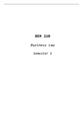 BER 210 (Business Law) Semester 1 Summaries