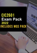 CIC2601 NEW Exam Pack MQS (Questions and Answers) - 2022