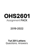OHS2601 - Combined Tut201 Letters (2019-2022)
