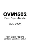 OVM1502 - Exam Prep. Questions (2017-2020)