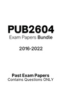 PUB2604 - Exam Questions PACK (2016-2022)
