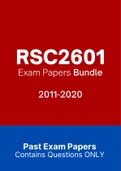 RSC2601 - Exam Questions PACK (2011-2020)