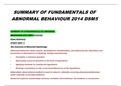 SUMMARY OF FUNDAMENTALS OF ABNORMAL BEHAVIOUR 2014 DSM 5 PYC3702