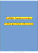 RSC2601 Exam Preparation - Verified Questions and answers