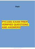 PYC1501 EXAM PREP VERIFIED QUESTIONS AND ANSWERS
