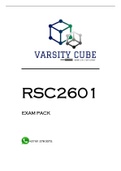 RSC2601 MCQ EXAM PACK 2022
