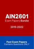 AIN2601 - Exam Prep. Questions (2015-2022)