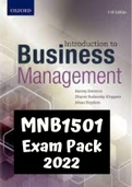 MNB1501 Questions & Answers Exam Pack (Multiple Choice Questions and Answers)