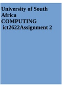  ICT2622  COMPUTING Assignment 2 2022