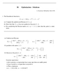 EXAM QUESTIONS AND SOLUTIONS FOR OPTIMISATION