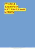 PYC2614 Exam Pack MAY JUNE EXAM MEMOS