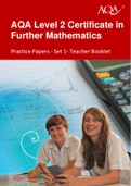 AQA Level 2 Certificate in Further Mathematics Practice Papers - Set 1- Teacher Booklet