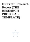 HRPYC81 Research Report (THE RESEARCH PROPOSAL TEMPLATE ON MENTAL HEALTH)
