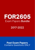 FOR2605 - Exam Revisions Questions (2017-2022)