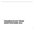 PHARMACOLOGY MCQS QUESTION BANK - Final Exam 2022
