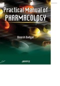 Practical solution Manual of Pharmacology; 2022;Final exam Guide