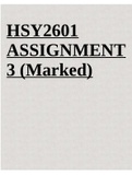 HSY2601 ASSIGNMENT 3 (Marked)