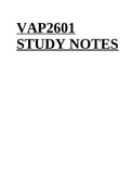 VAP2601 STUDY SUMMARY NOTES