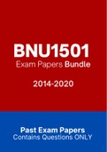 BNU1501 - Exam Questions PACK (2014-2020)