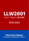 LLW2601 (Notes, ExamPACK, QuestionsPACK)