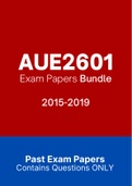 AUE2601 - Exam Questions PACK (2015-2019)